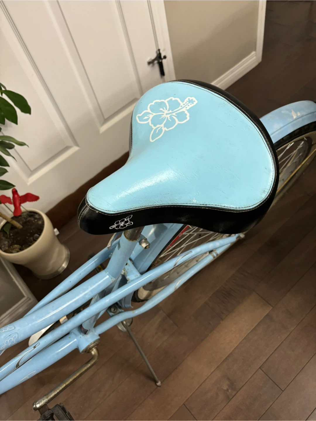 Blue Cruiser Bicycle with Basket - photo 3