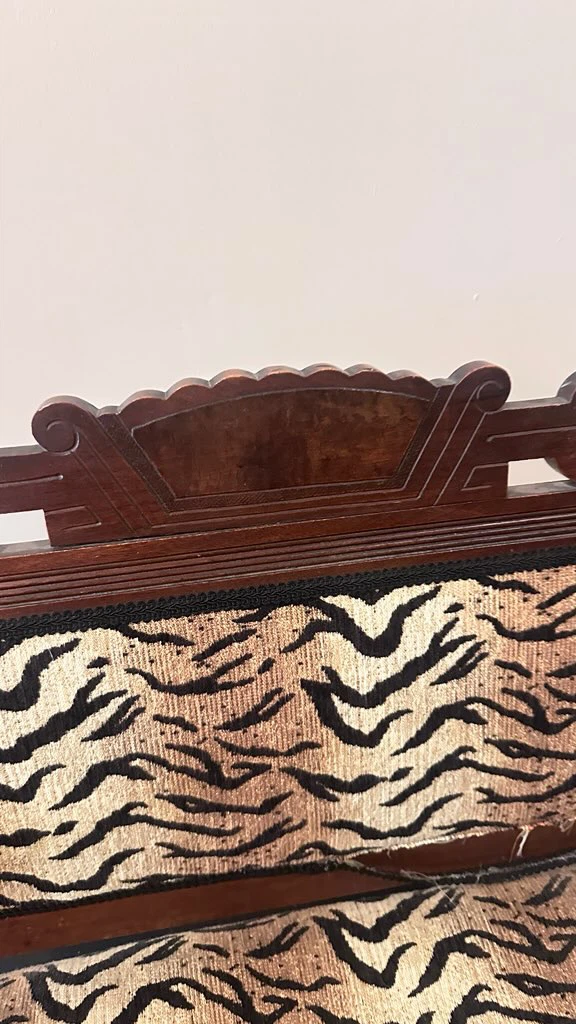 Vintage Tiger Print Accent Chair - photo 3