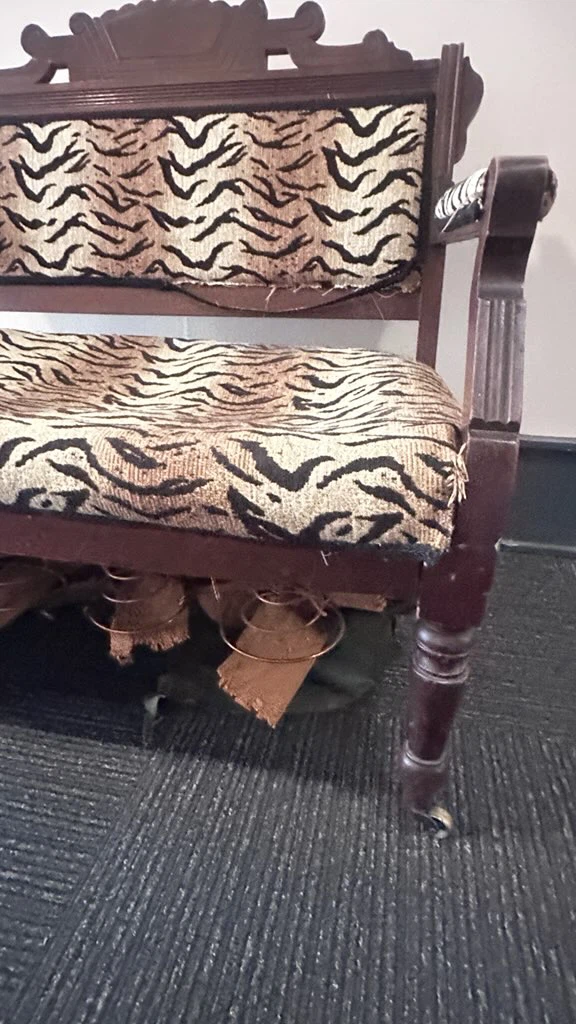 Vintage Tiger Print Accent Chair - photo 4