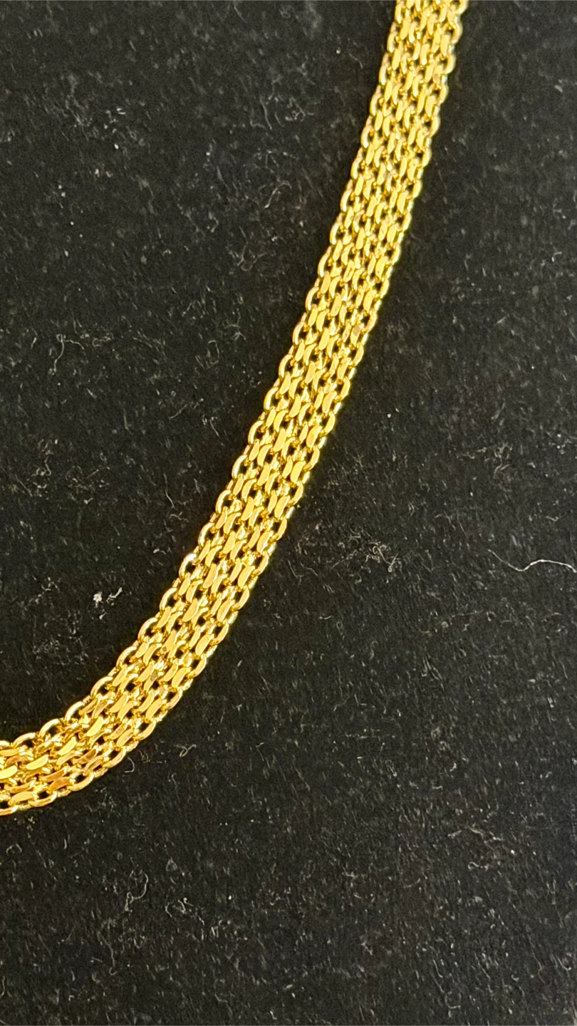 Gold Tone Necklace and Earring Set - photo 5