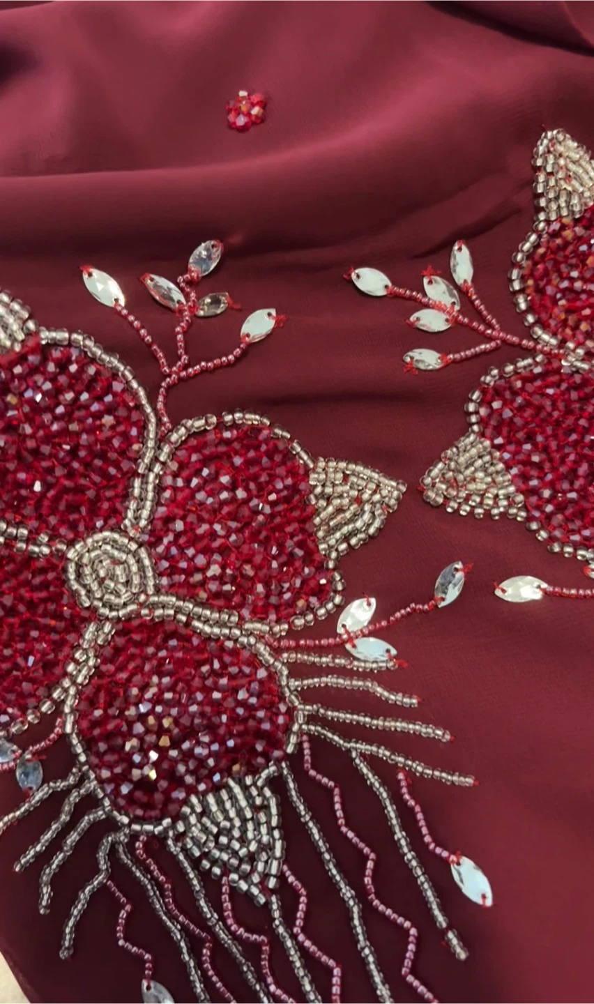 Brand new beaded chiffon abaya -58 - photo 2