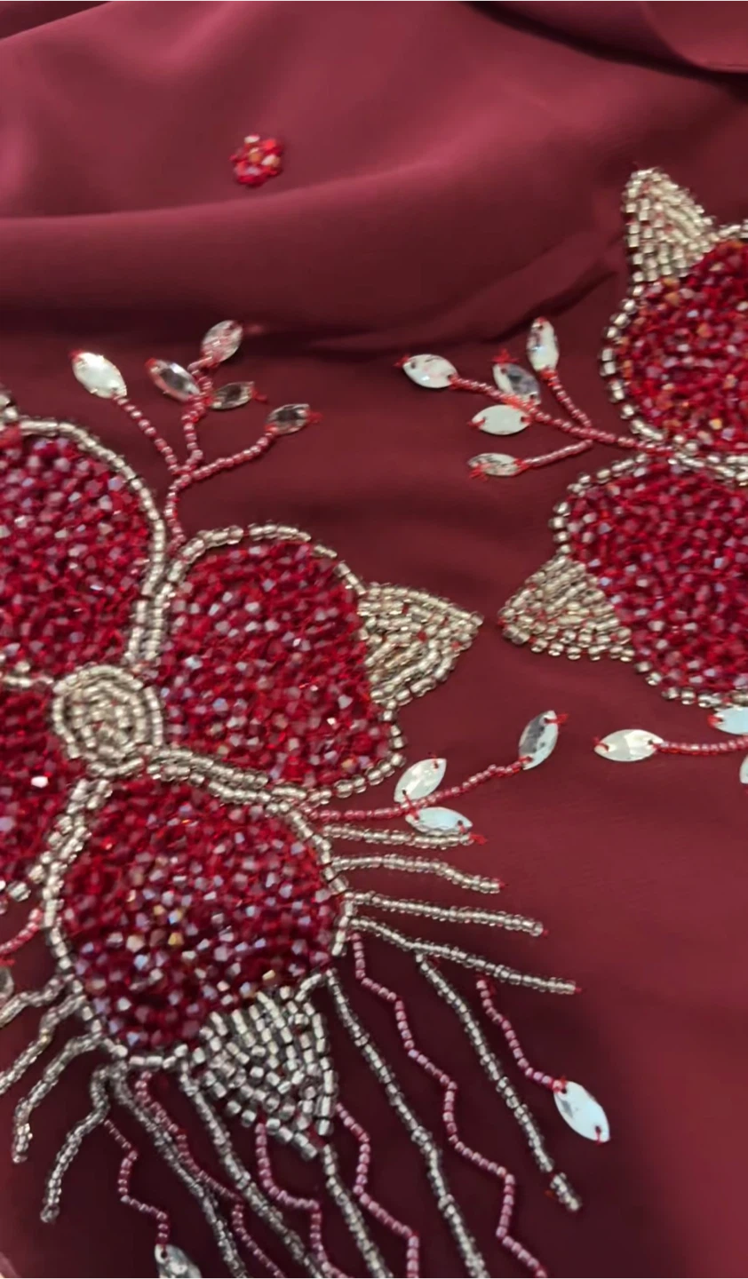 Brand new beaded chiffon abaya -58 - photo 3