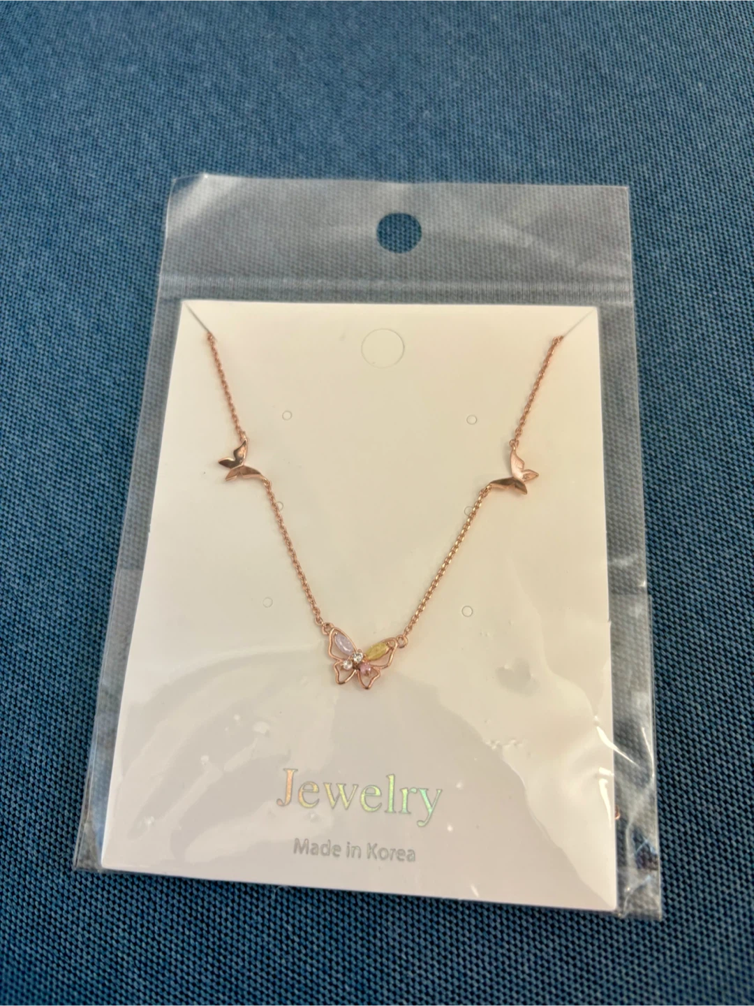 Rose Gold Butterfly Necklace From Korea