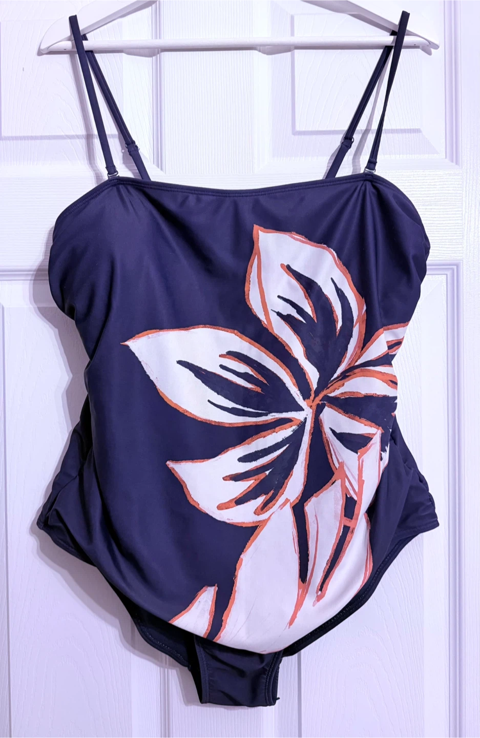 Becca One-Piece Swimsuit Floral Print Navy XL - photo 2