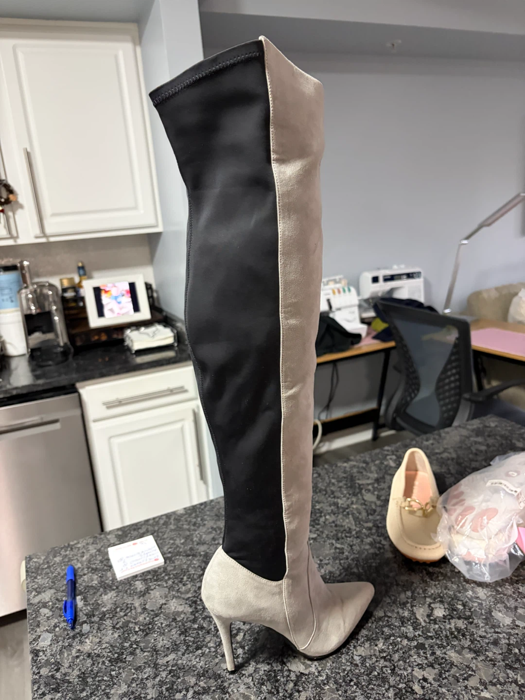 Charles by Charles David Grey Suede Over the Knee Boots - photo 3