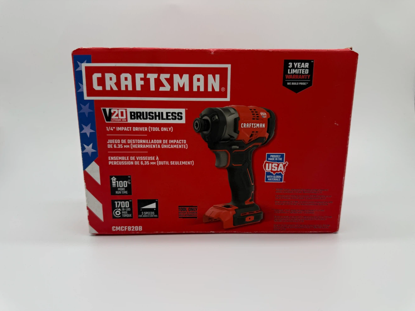 CRAFTSMAN V20 1/4-in Cordless Impact Driver 3-Speed Setting
