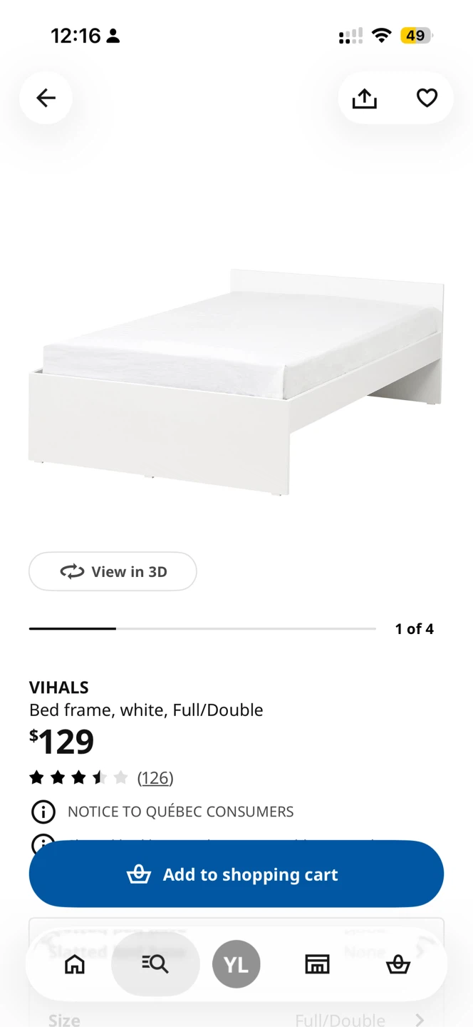 Full bed IKEA VALEVÅG Hybrid Mattress - Firm/White - Full Size