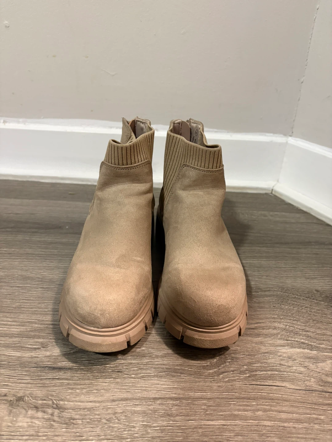 Beige Sock Ankle Boots - photo 2
