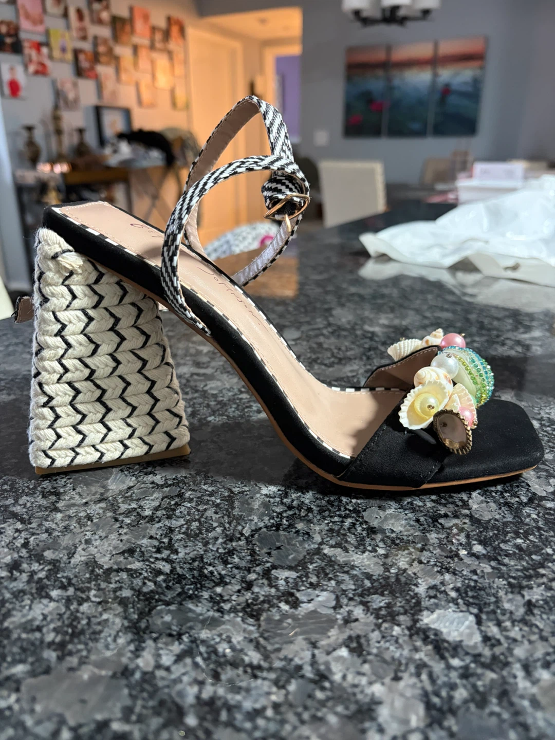 Betsy Johnson Black Seashell Embellished Heels - photo 2
