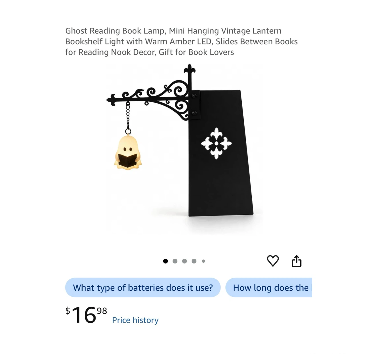 Brand new Ghost Reading Book Lamp