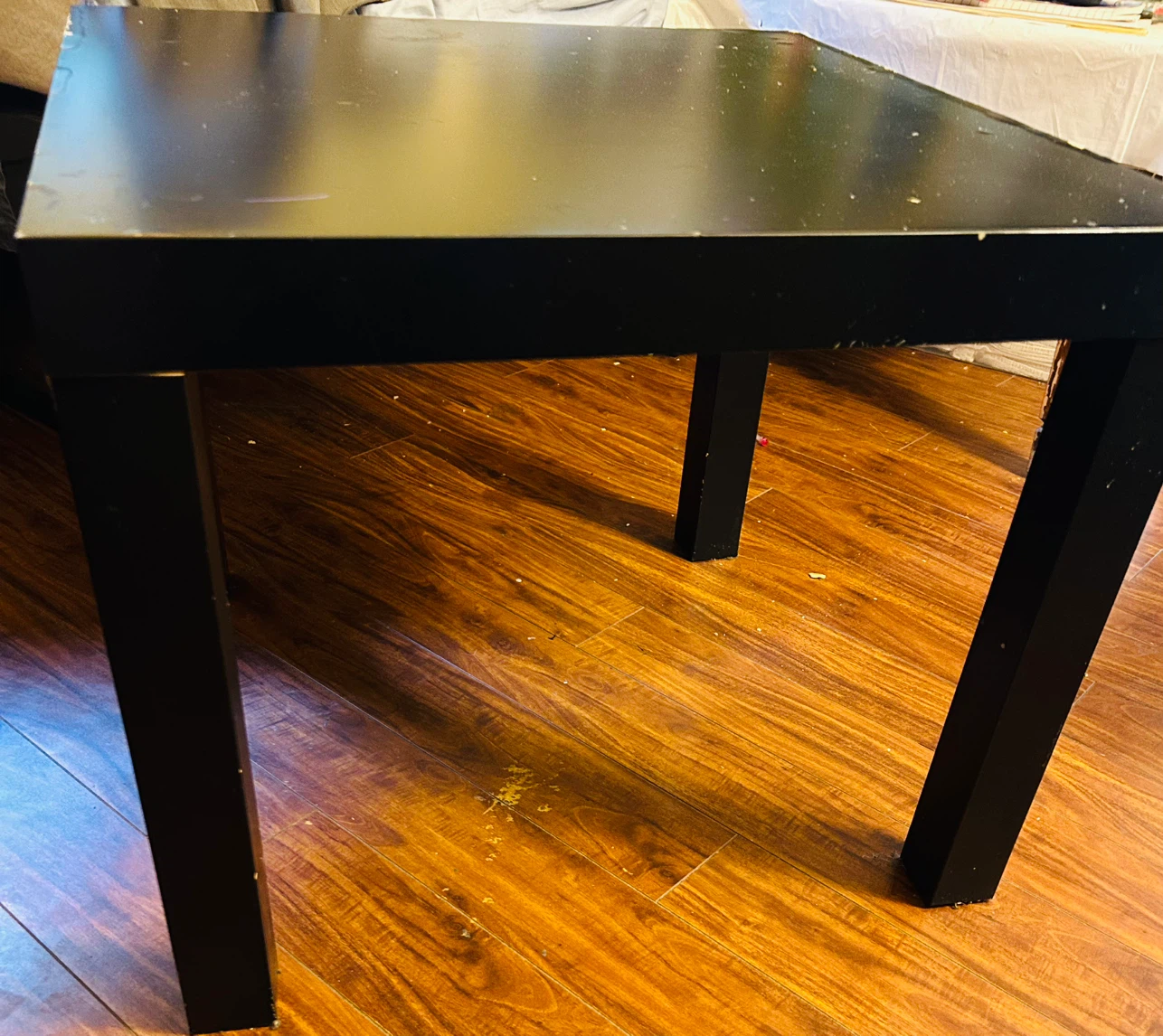 Black Square Side Table