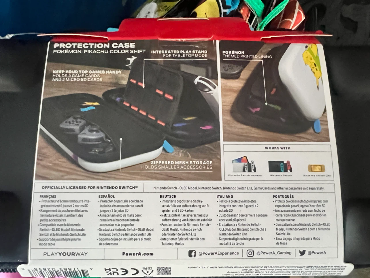 PowerA Nintendo Switch Pokémon Pikachu Color Shift  Case - photo 2