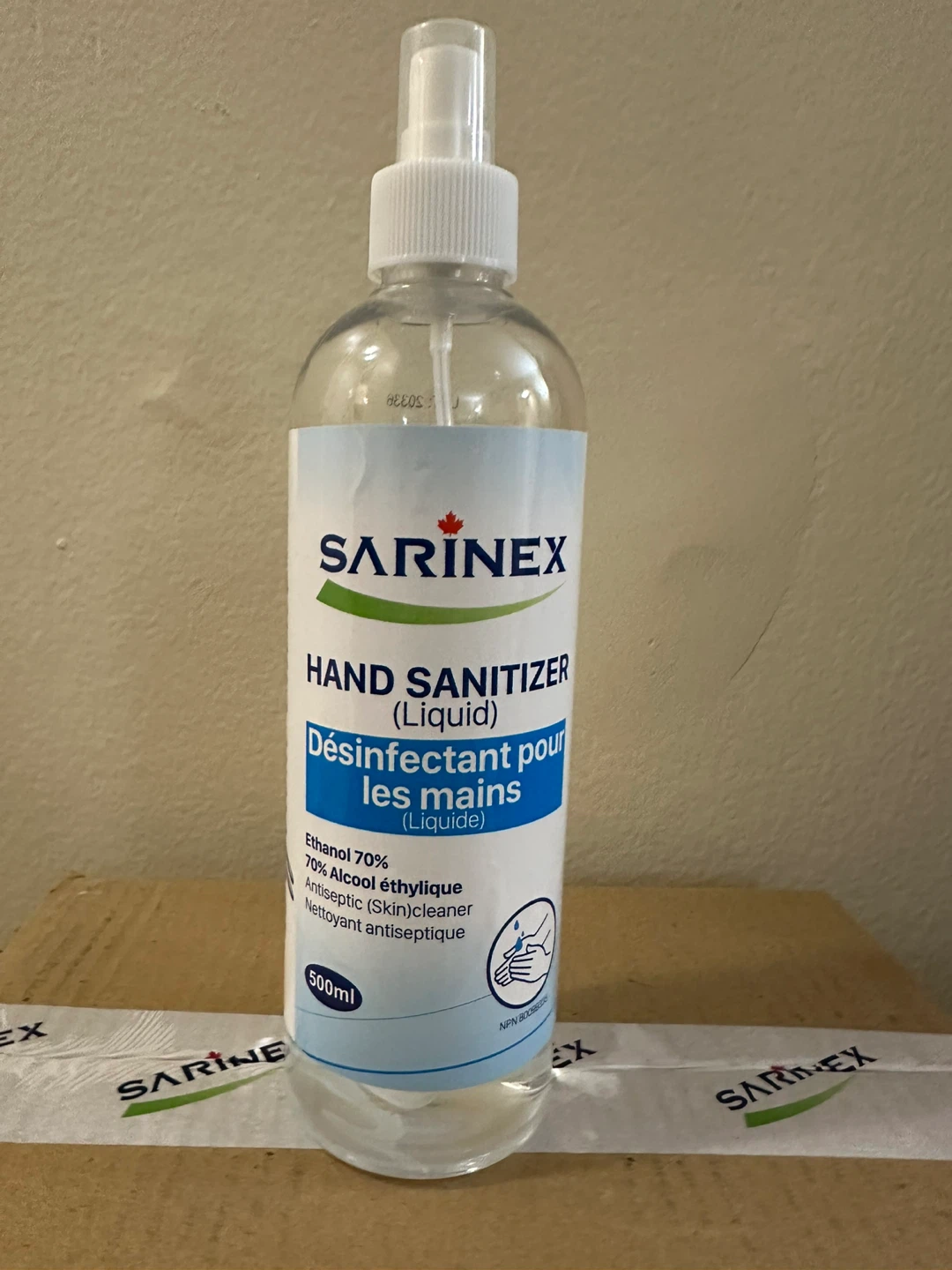 SARINEX Hand Sanitizer Liquid 500ml Spray Bottle