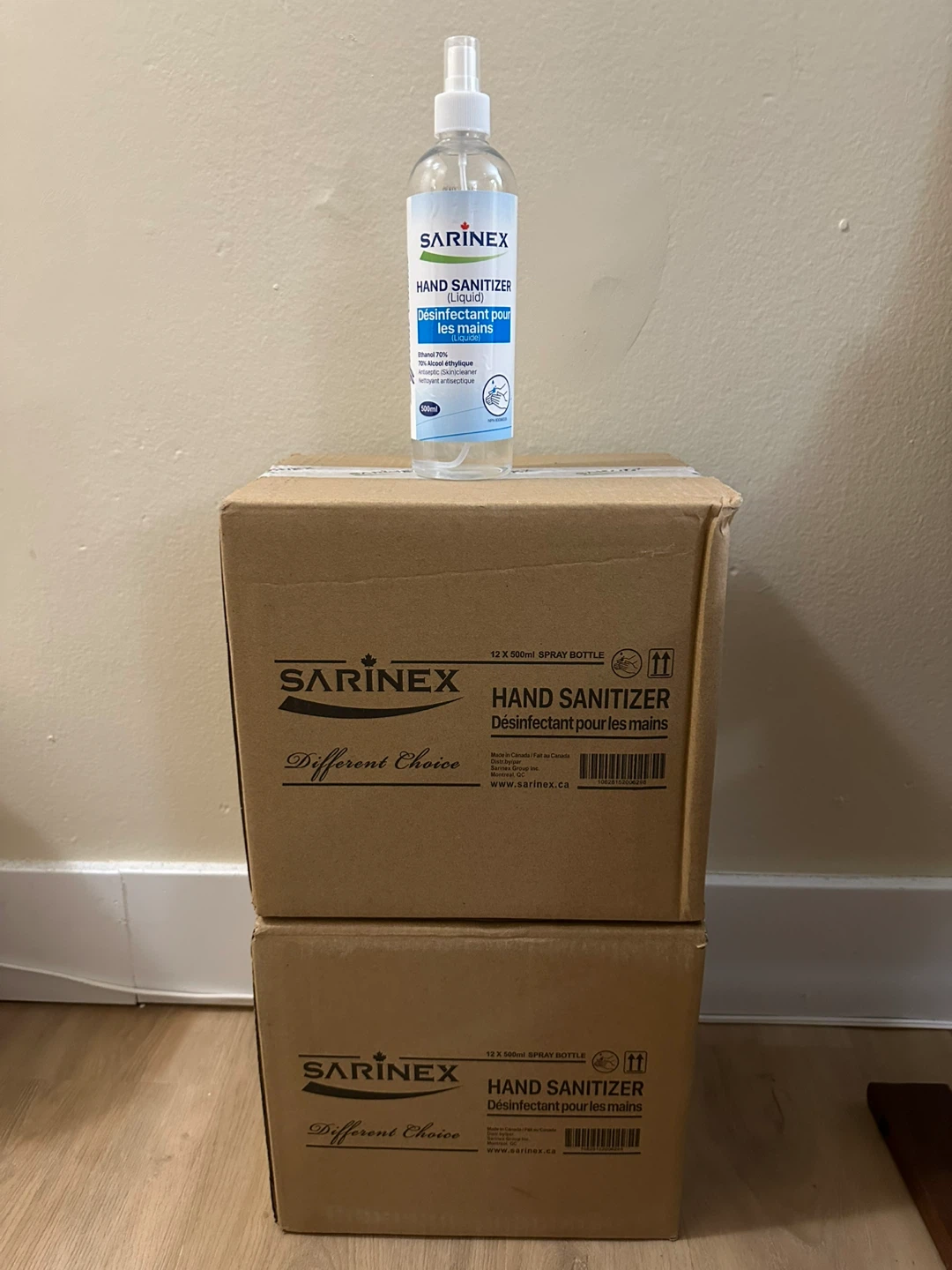 SARINEX Hand Sanitizer Liquid 500ml Spray Bottle - photo 2