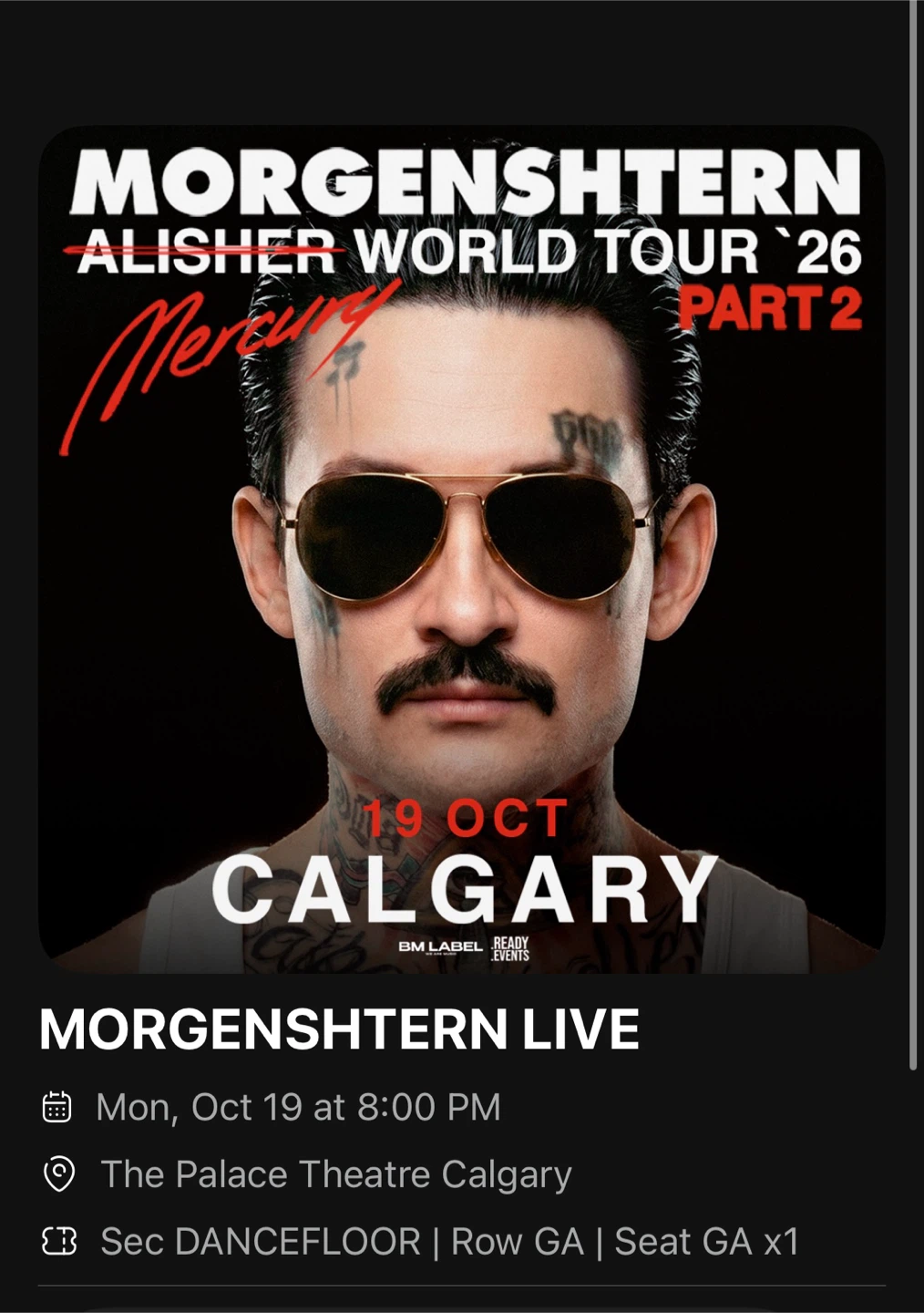 Morgenshtern Live at The Palace Theatre Calgary - Oct 19
