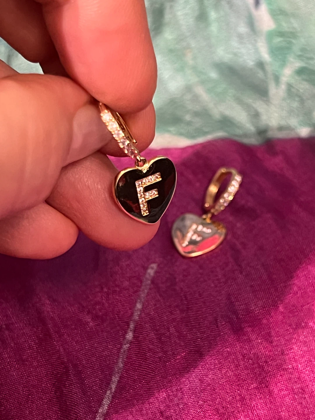 Gold tone Heart Earrings - photo 2