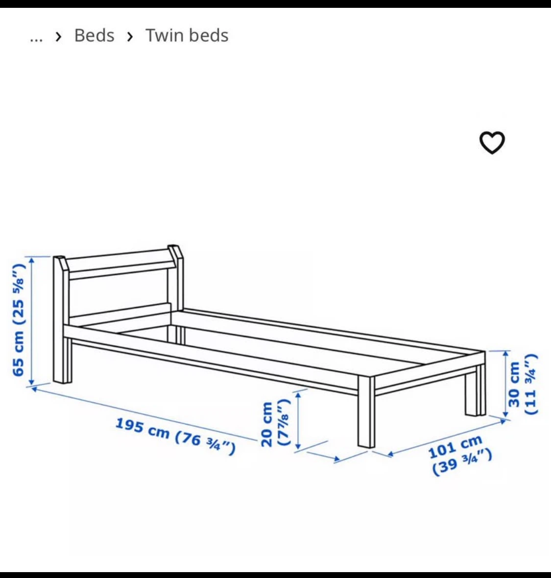 IKEA Solid Pine Twin/Single Bed Frame - photo 4