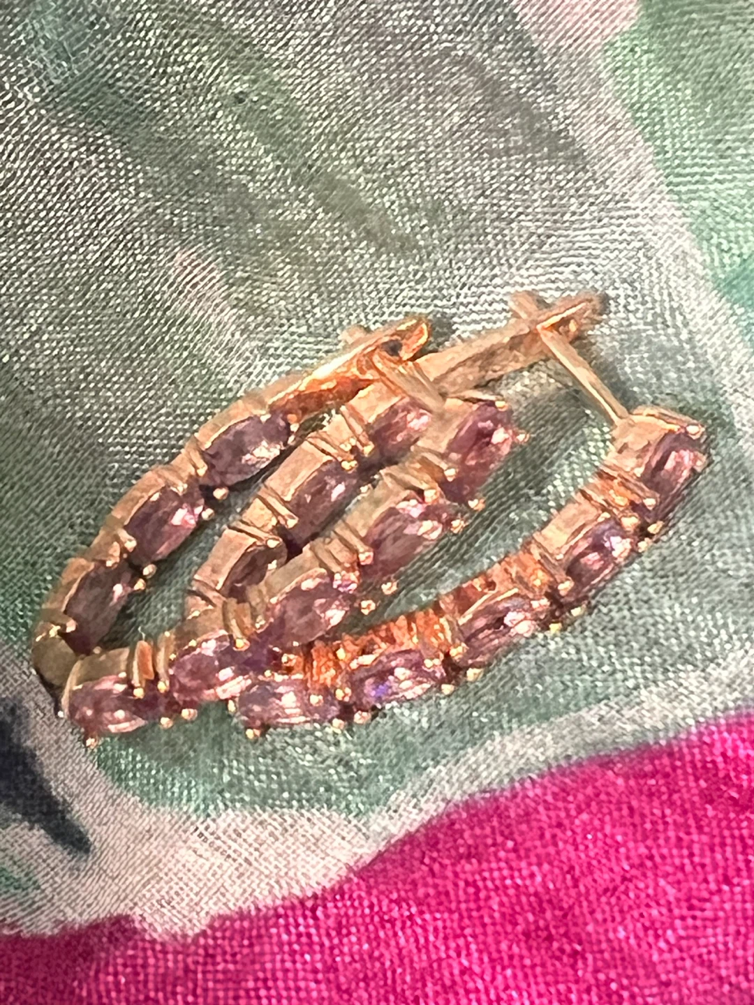 Rose Gold Tone Hoop Earrings - photo 2