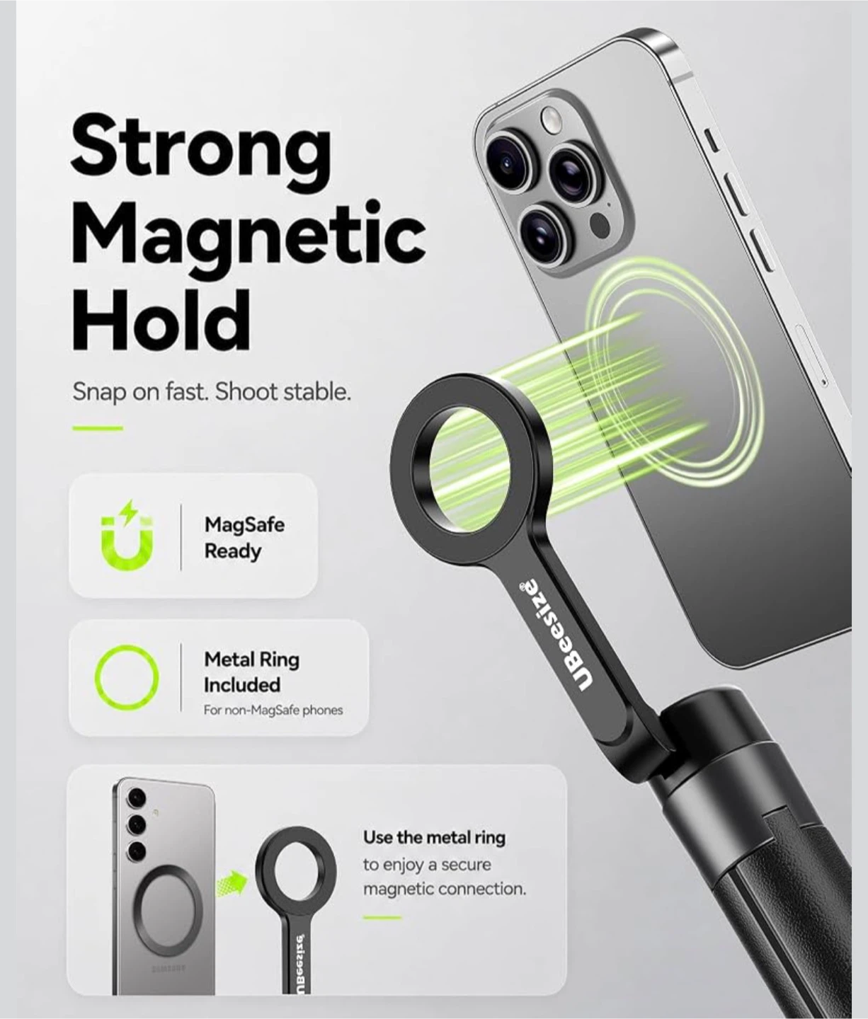 Tripod with Detachable Remote and Magnetic Mount - photo 3