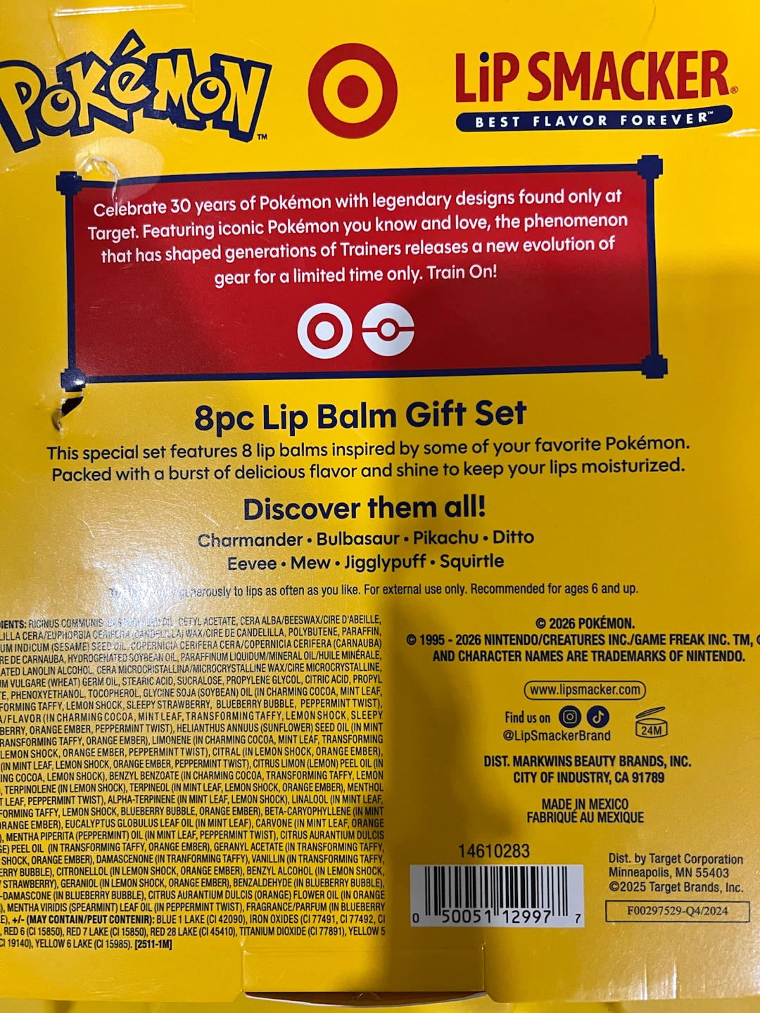 Lip Smacker 8pc Pokémon Lip Balm Gift Set - photo 2