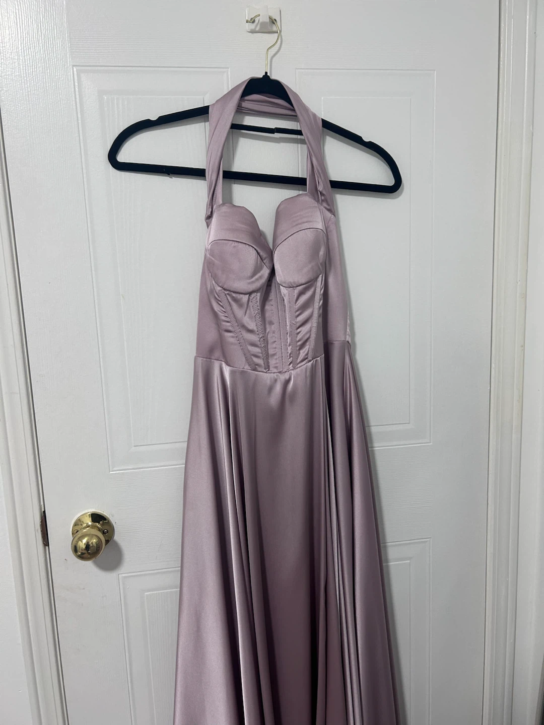 Satin Halter Maxi Dress