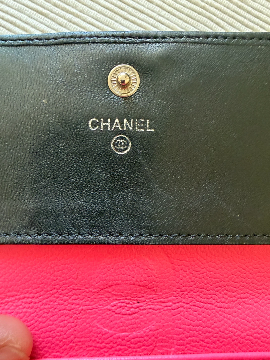 CHANEL Black Quilted Leather Tri-Fold Wallet - photo 4