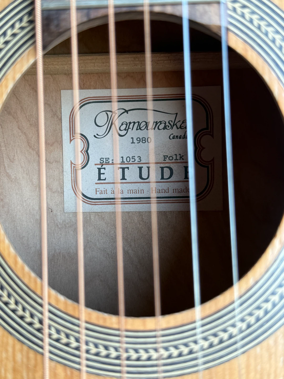 Vintage Komouraska ÉTUDE Folk Acoustic Guitar - photo 2