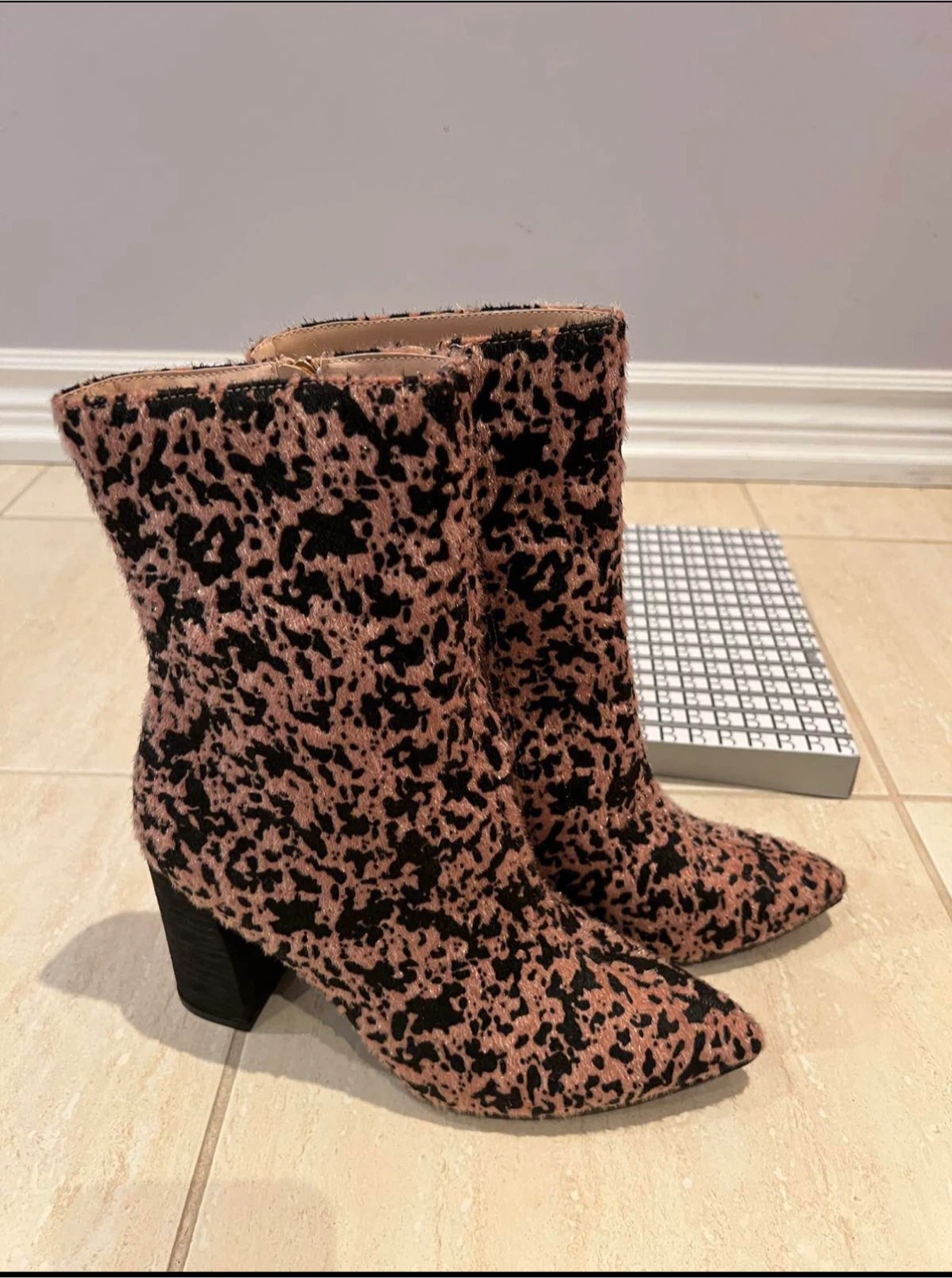 Women's Leopard Print Ankle Boots