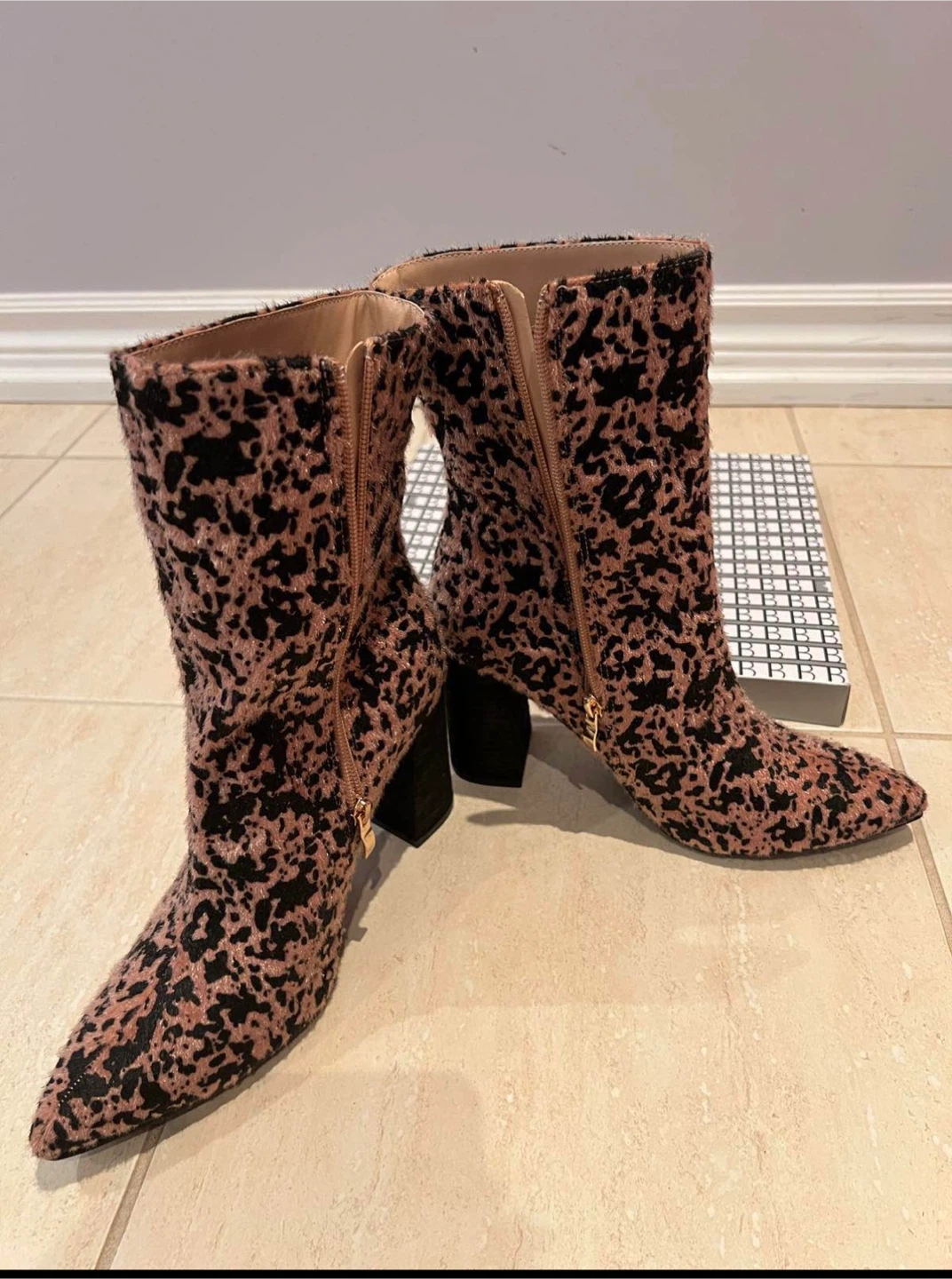 Women's Leopard Print Ankle Boots - photo 3
