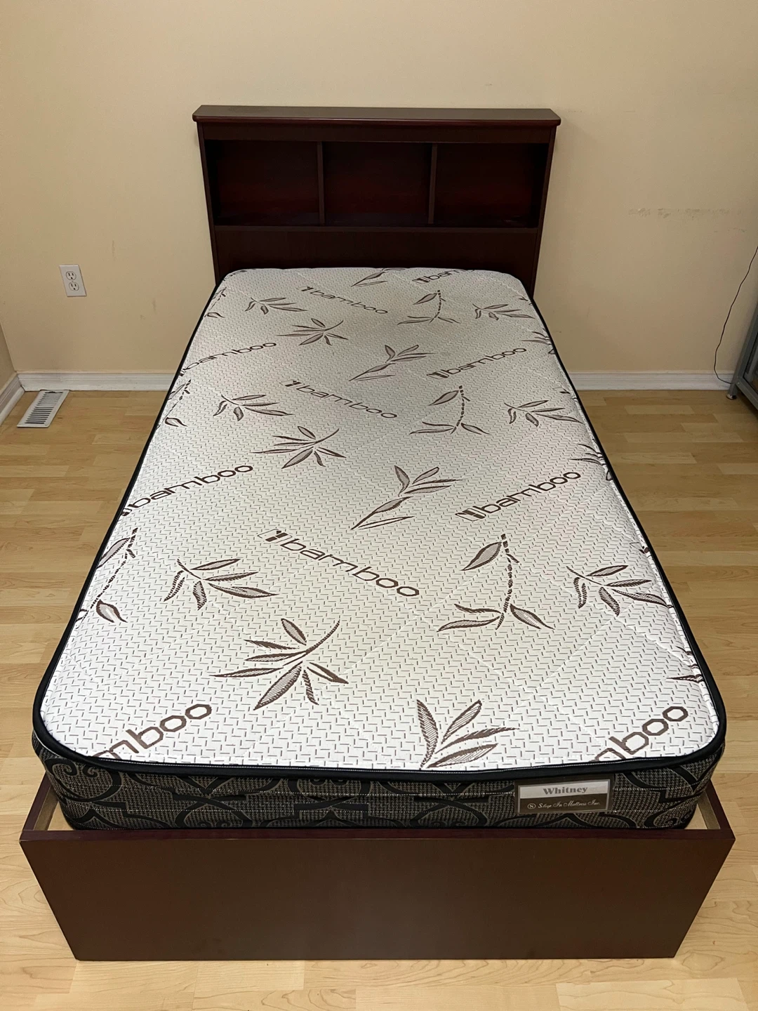 Whitney Twin Mattress and Bed Frame with Headboard