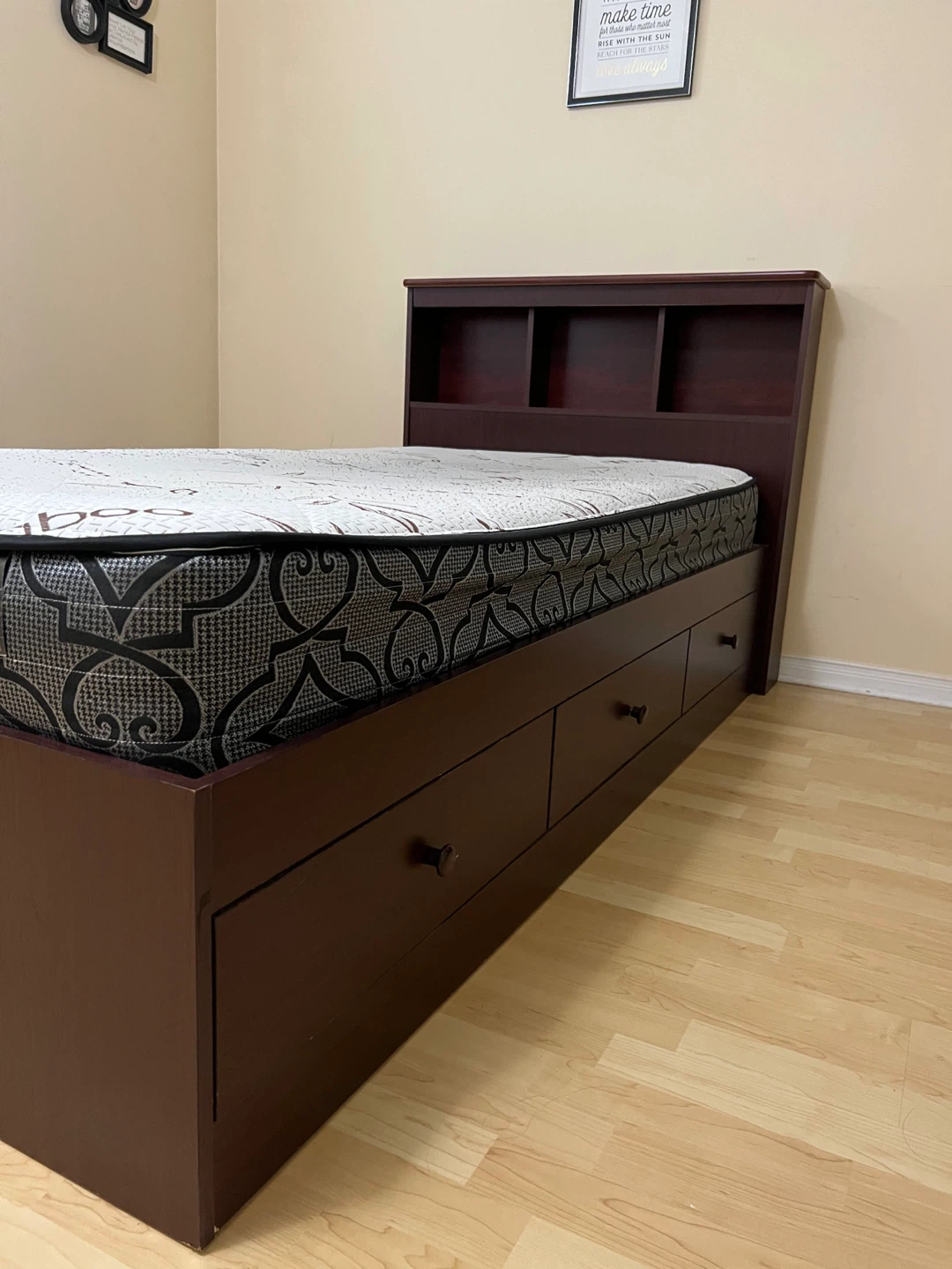 Whitney Twin Mattress and Bed Frame with Headboard - photo 2