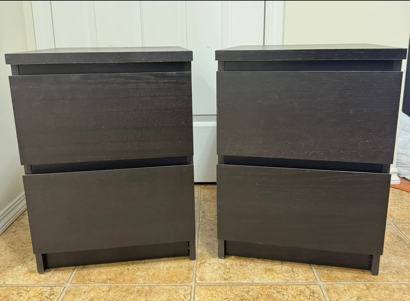 IKEA MALM Chest of 2 drawers, black-brown