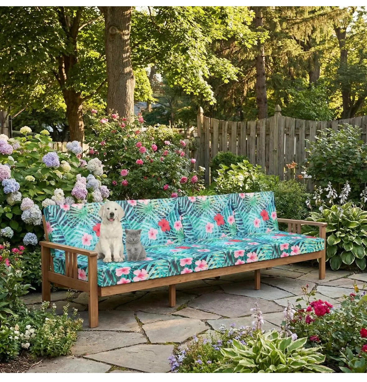 12 Pcs Patio Cushion Covers Outdoor Stretch Sofa Couch Cover - photo 2