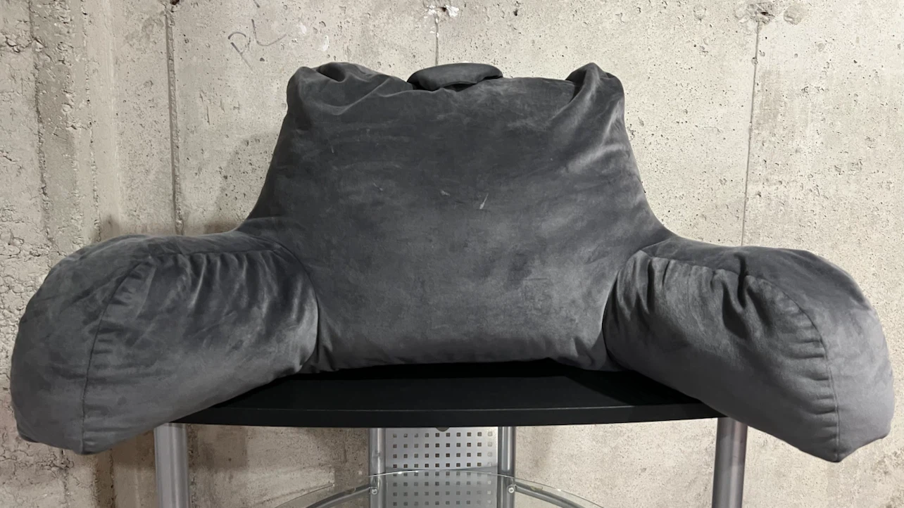Grey Bedrest Reading Pillow