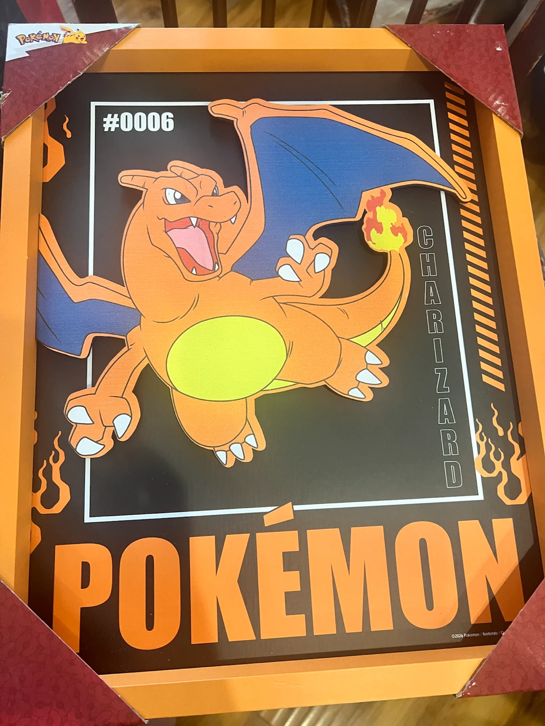 Pokemon Charizard Wall Sign 3D