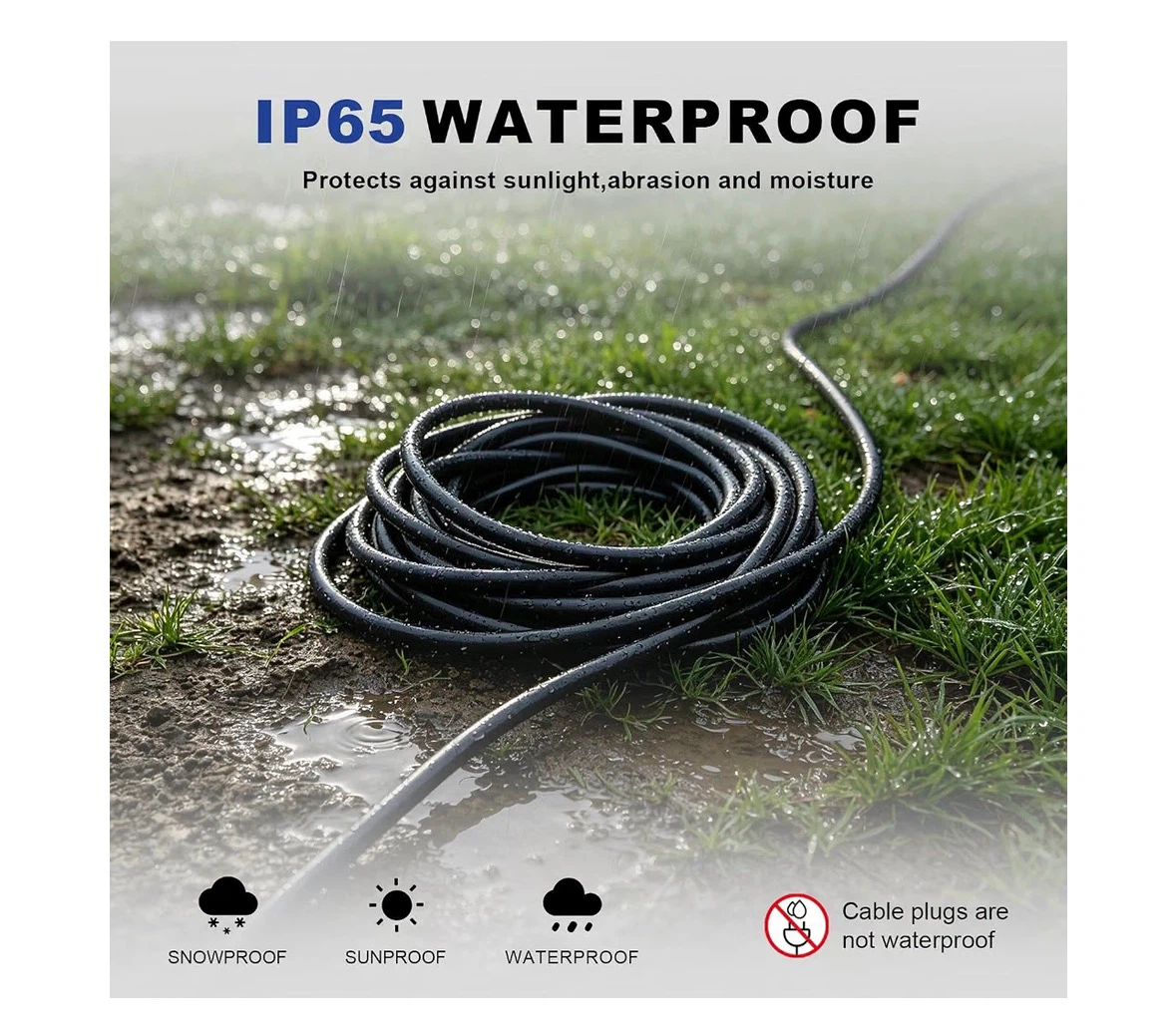 Black Indoor Outdoor Extension Cord 8 Ft - photo 3