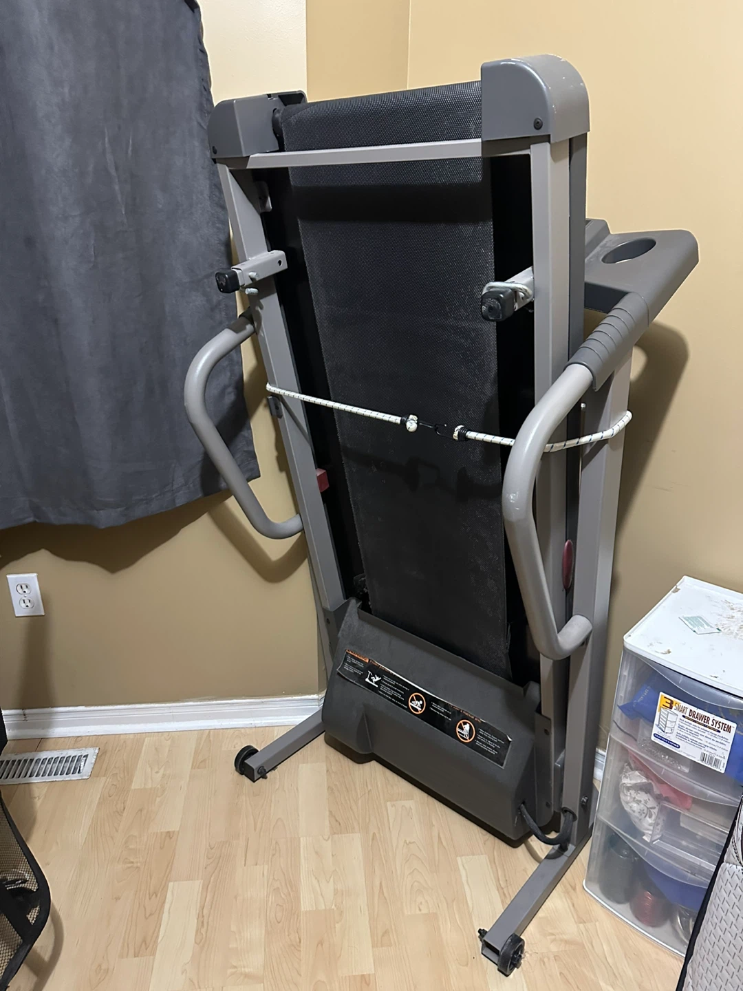 Grey Folding Treadmill