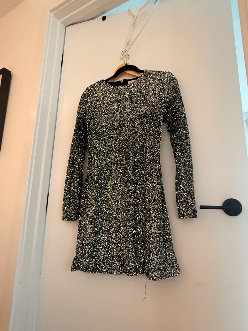 Michael Kors Sequin Long Sleeve Dress Size M