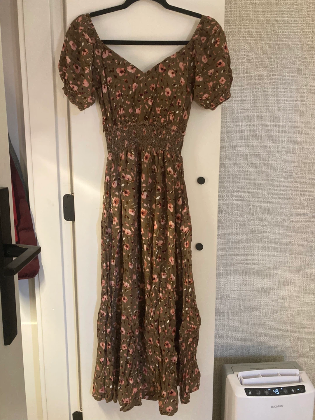 Devoted Floral Print Smocked Dress