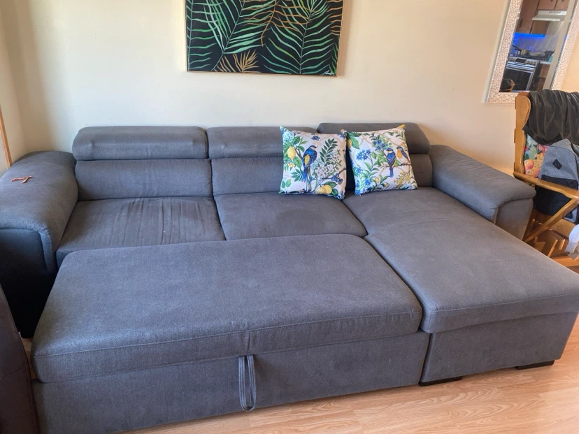 Gray Sectional Sofa with Storage Chaise - photo 2