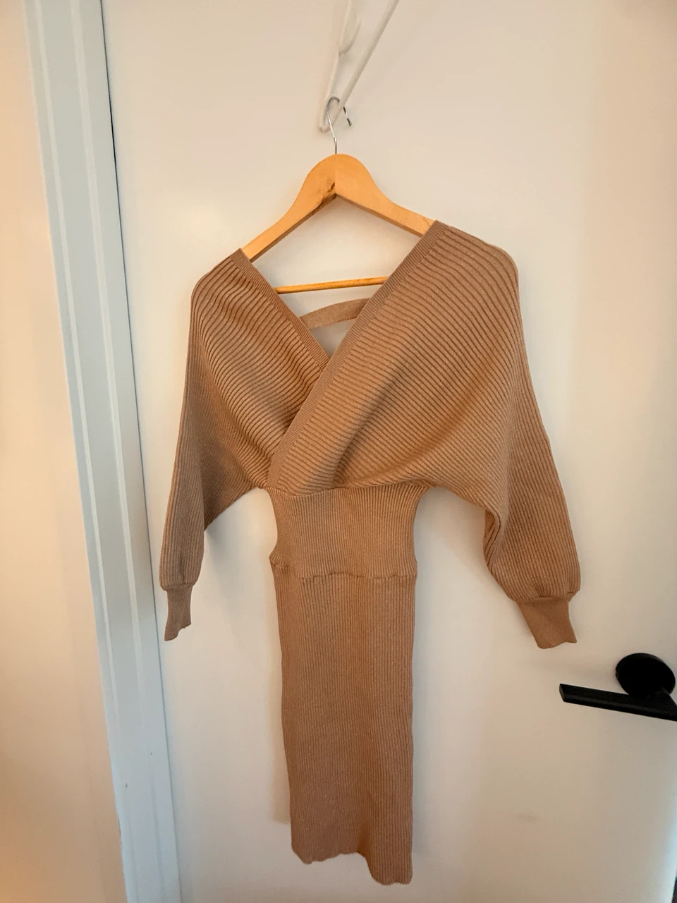 Ribbed Knit Wrap Dress