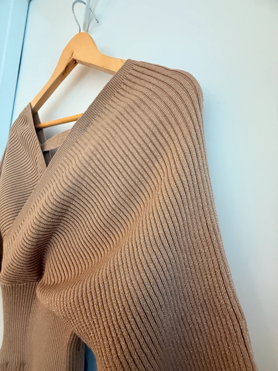 Ribbed Knit Wrap Dress - photo 2