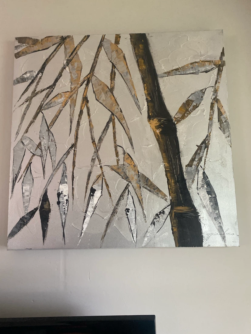 Abstract Bamboo Wall Art Painting - photo 2