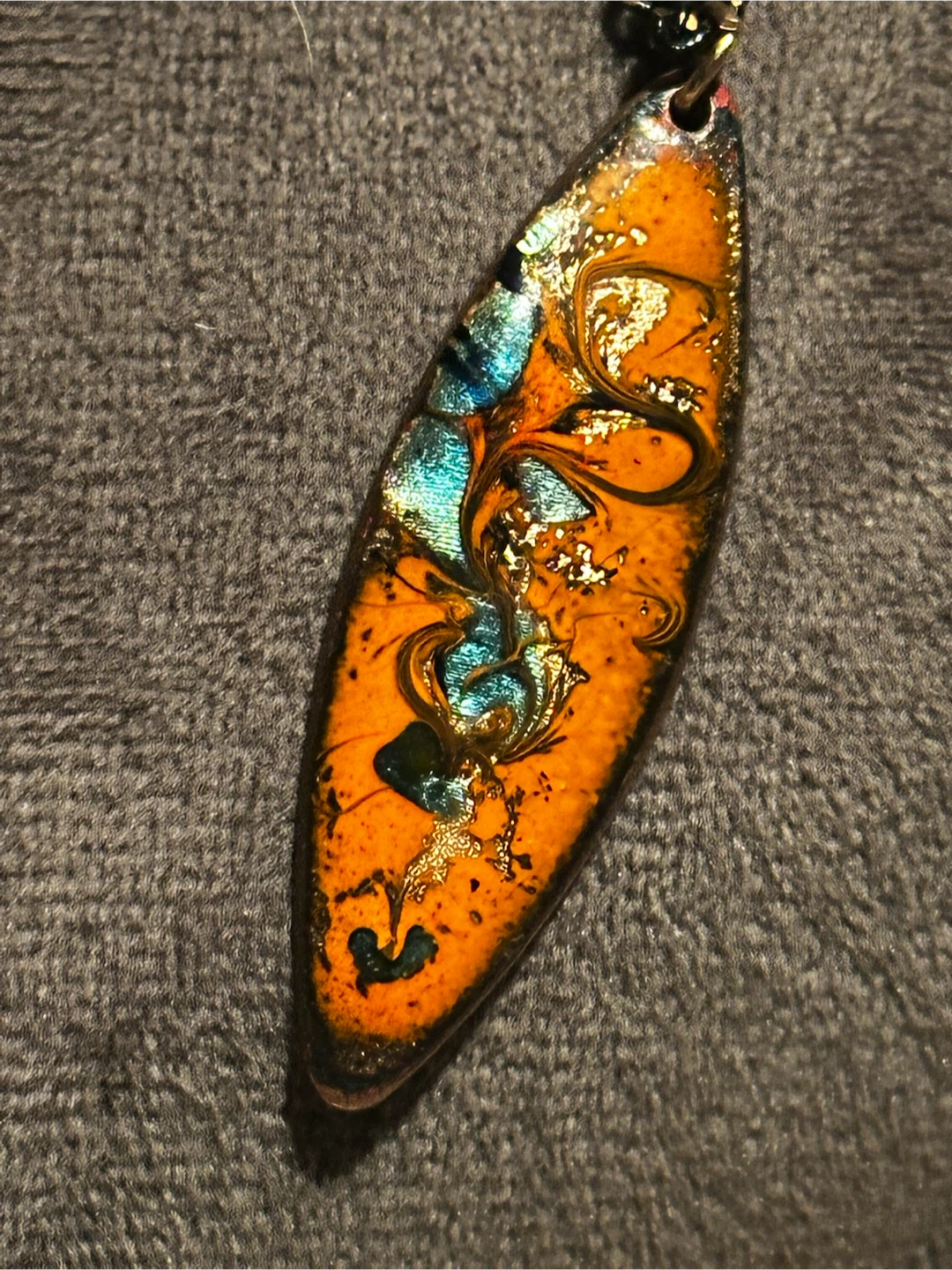 Mid century Kitimat Signed enamel pendant - photo 2