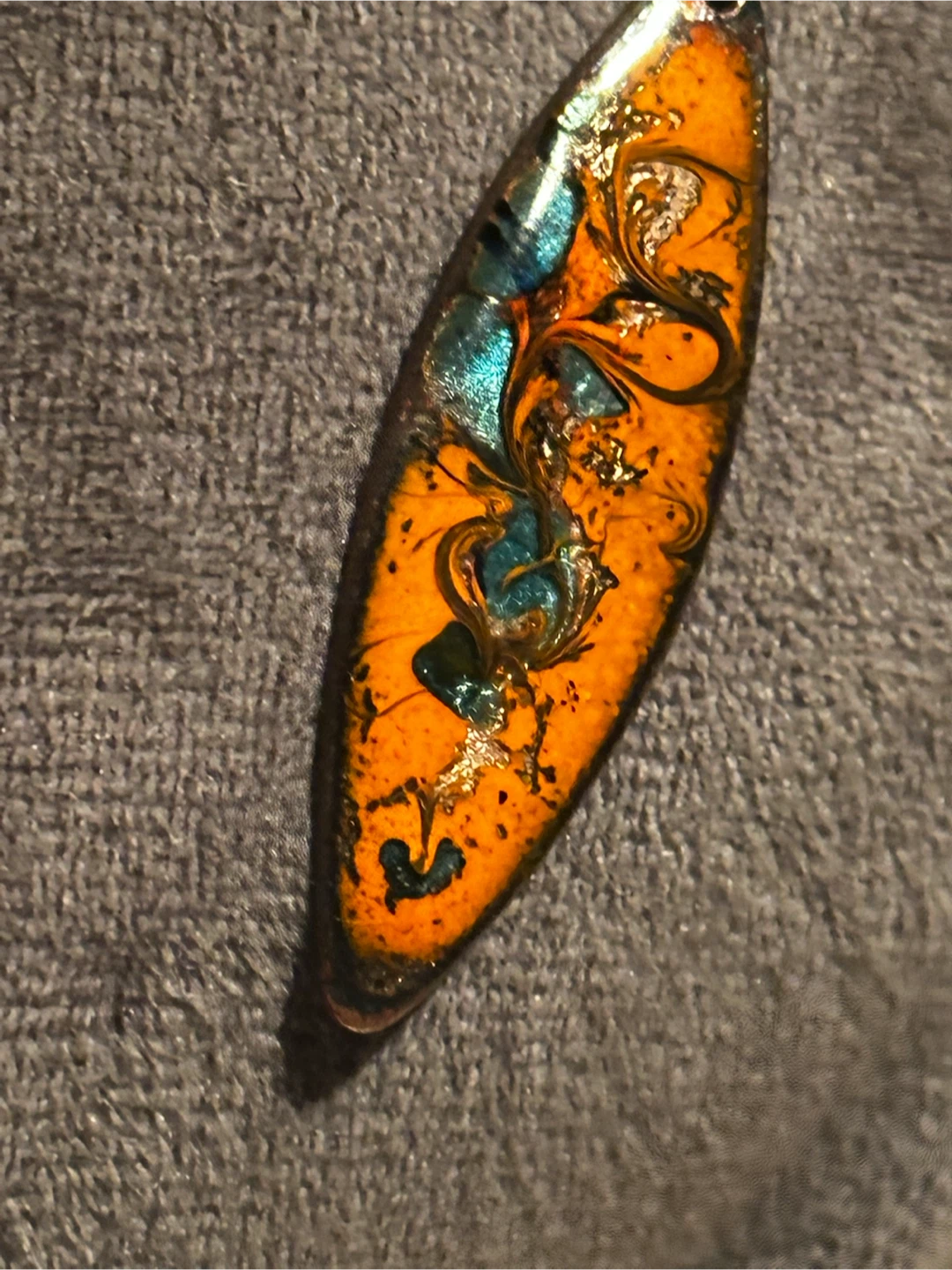 Mid century Kitimat Signed enamel pendant - photo 4