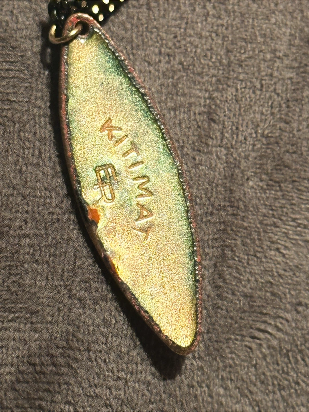 Mid century Kitimat Signed enamel pendant - photo 5