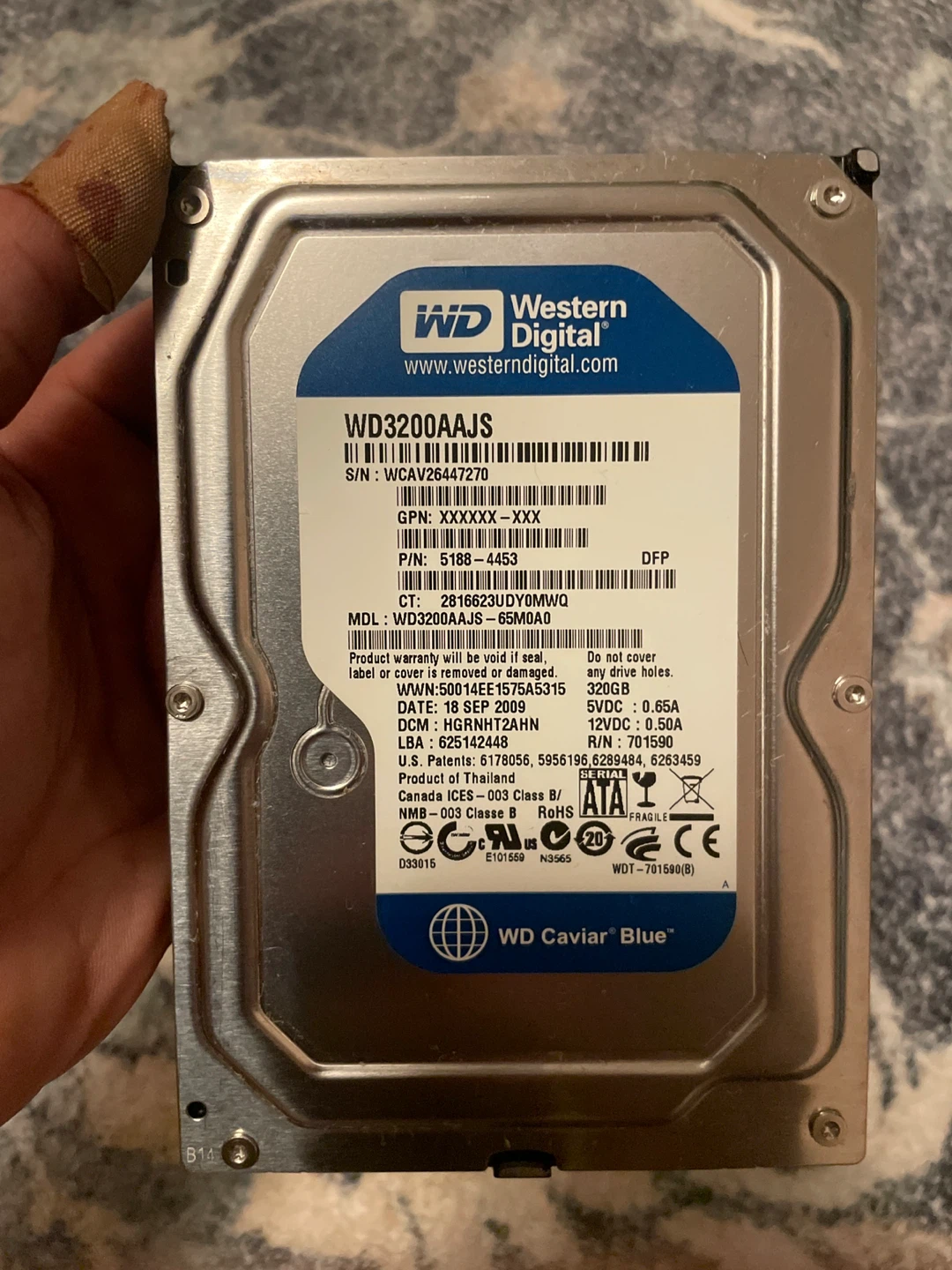 Western Digital WD3200AAJS 320GB Hard Drive