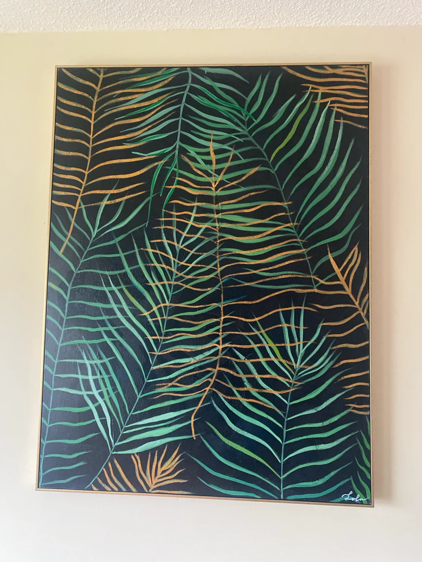 Framed Tropical Leaf Wall Art