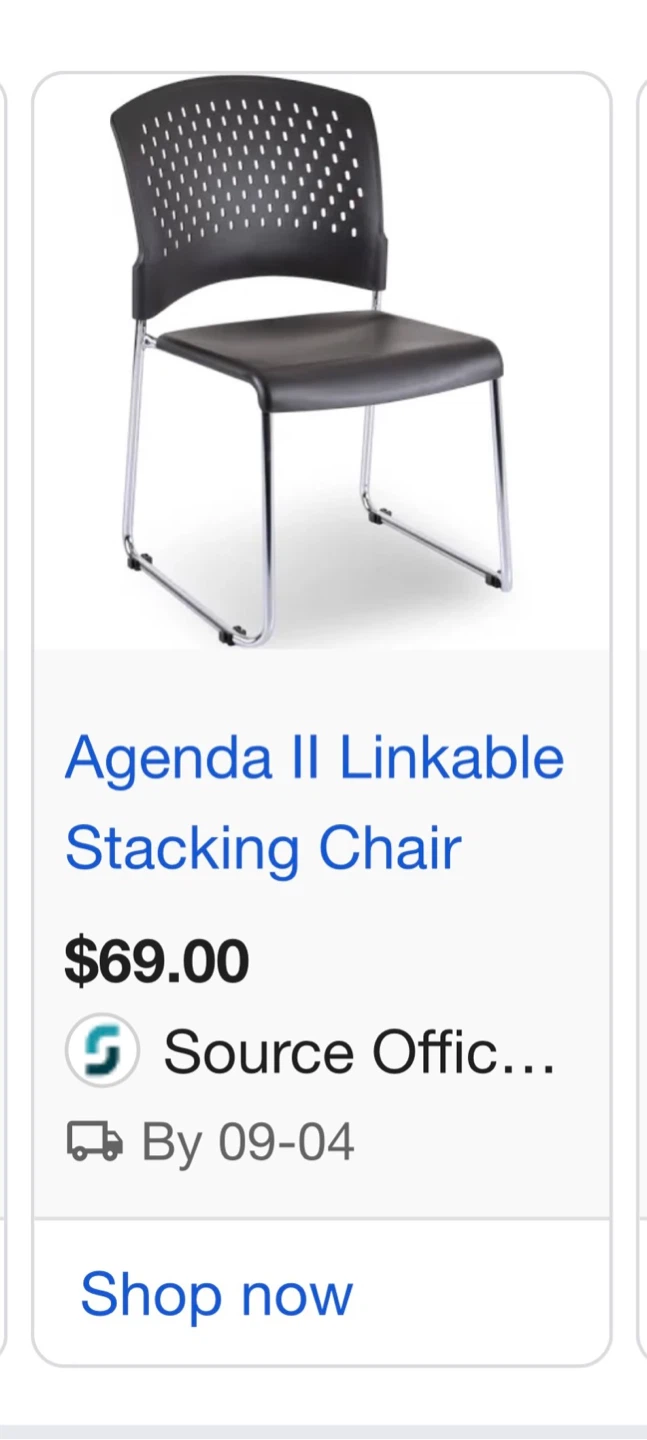 Black Stacking Chair - photo 3