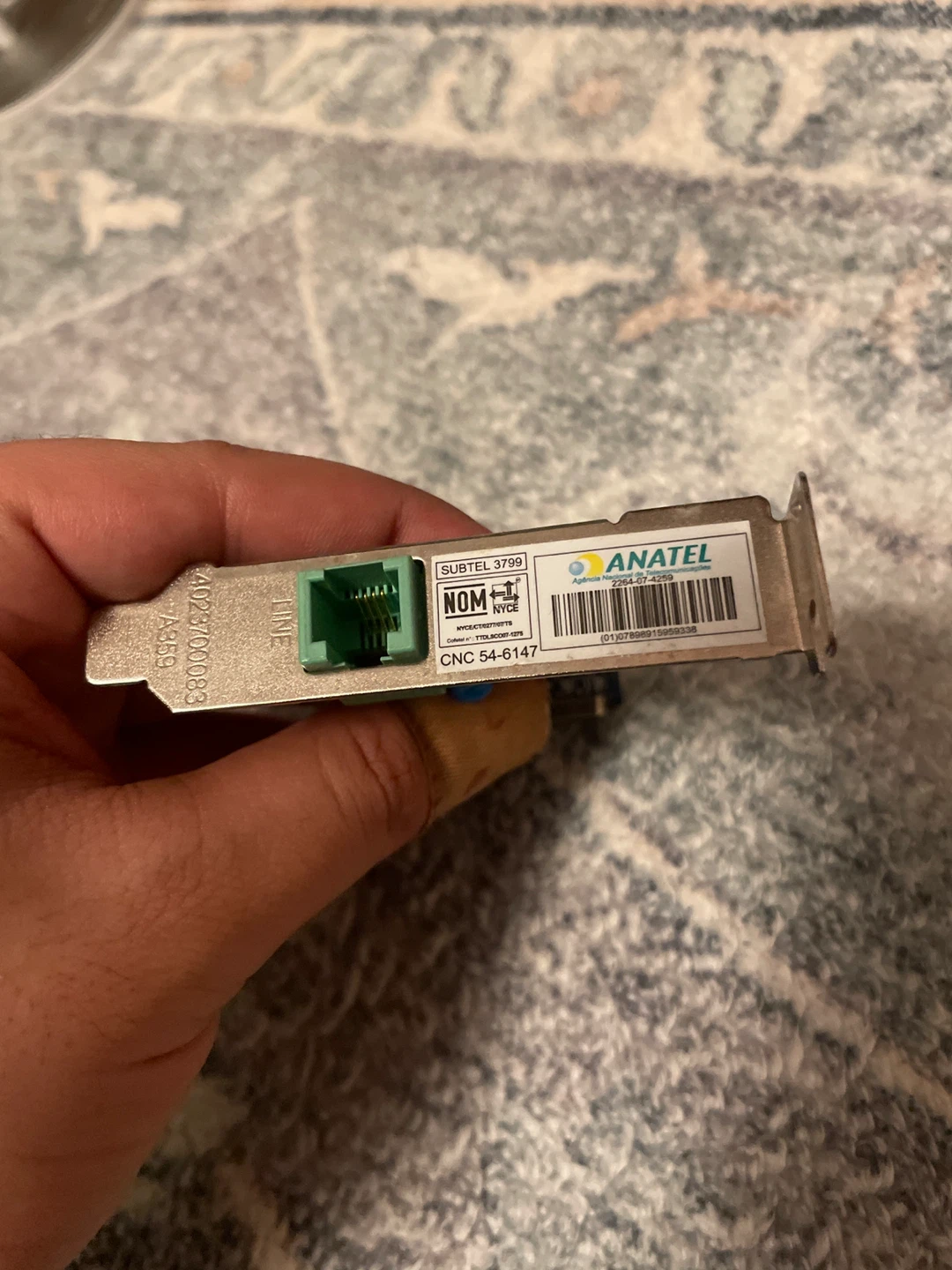 ANATEL SUBTEL 3799 Ethernet PC Network Interface Card